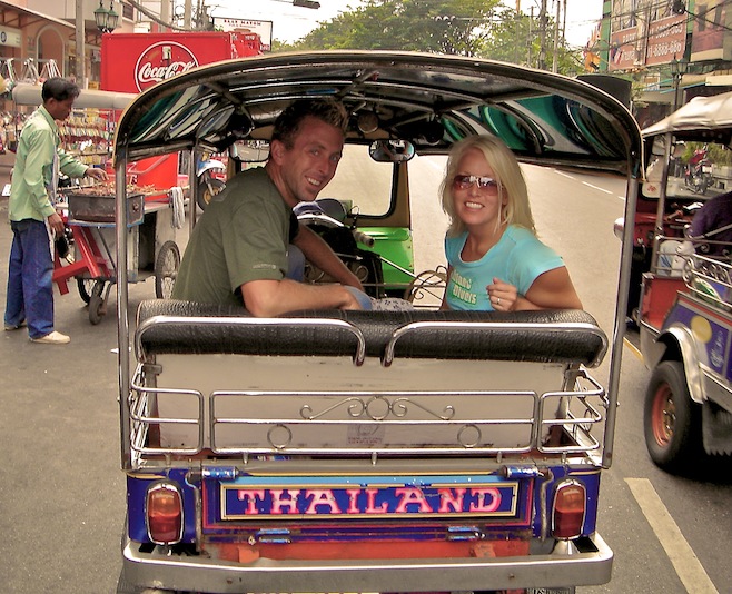 Pat and Ali in Tuk Tuk